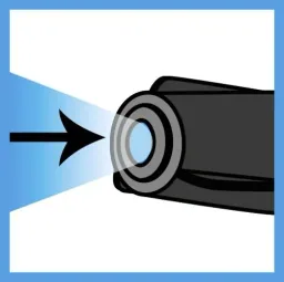 Taillight repair pen 5 g - including blue LED light - red