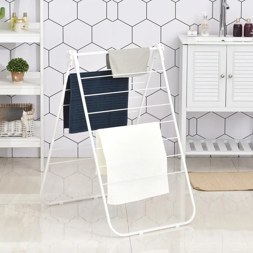 Foldable clothes rack white