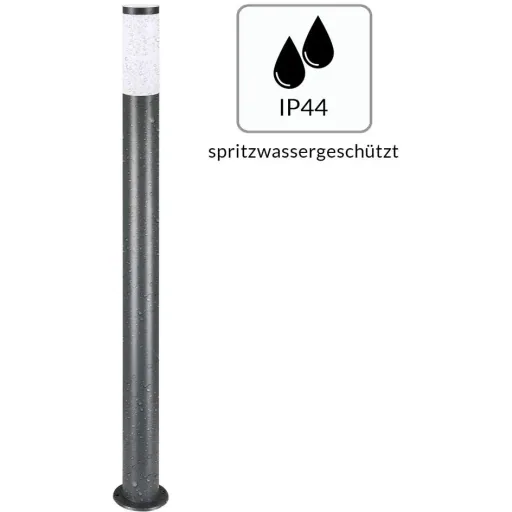 Path lighting / outdoor light - Garden - Stainless steel - With sensor - 100 x 12 cm - Anthracite
