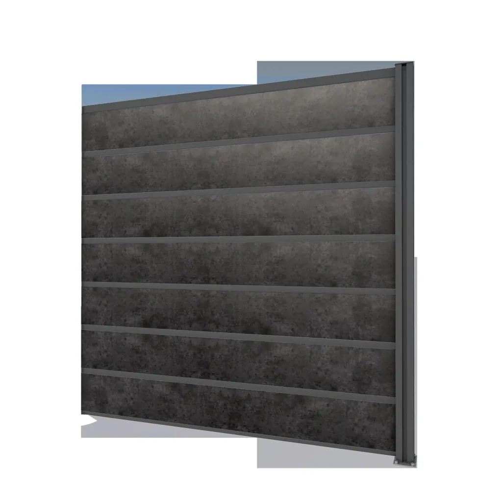 Privacy screen extension, anthracite, 1.94 x 1.86 m, anthracite laminate panels