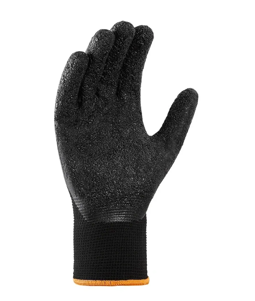 Polyester knitted gloves LATEX black/black size 10