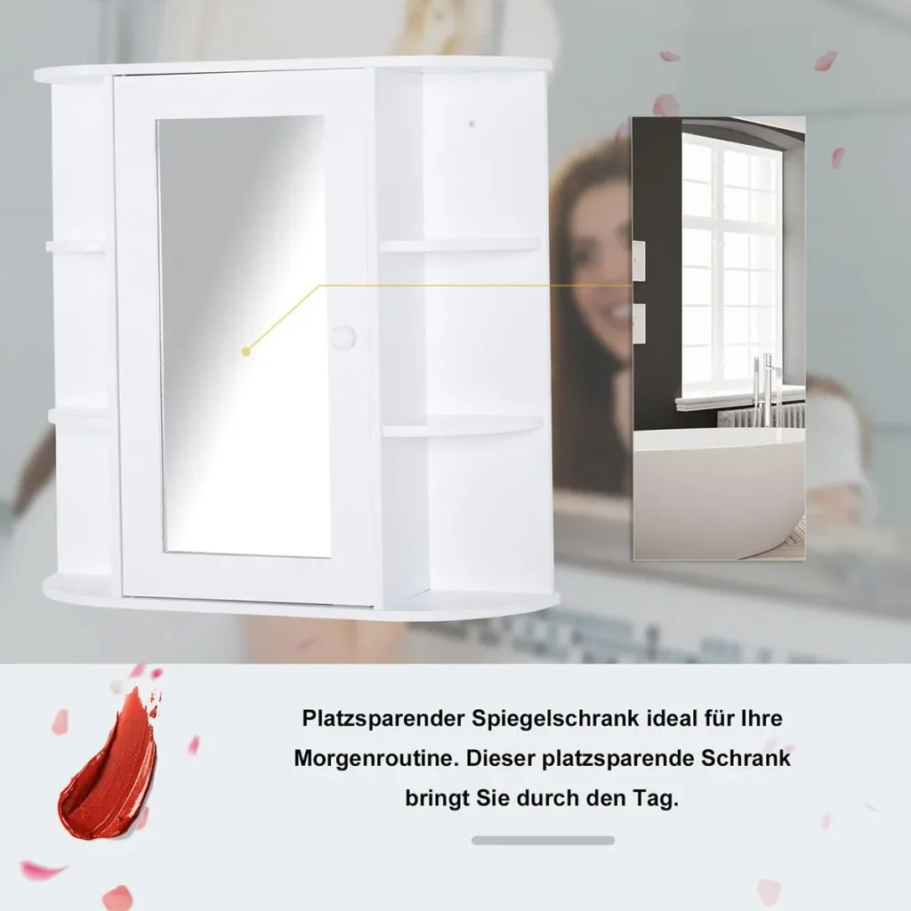 white mirror cabinet