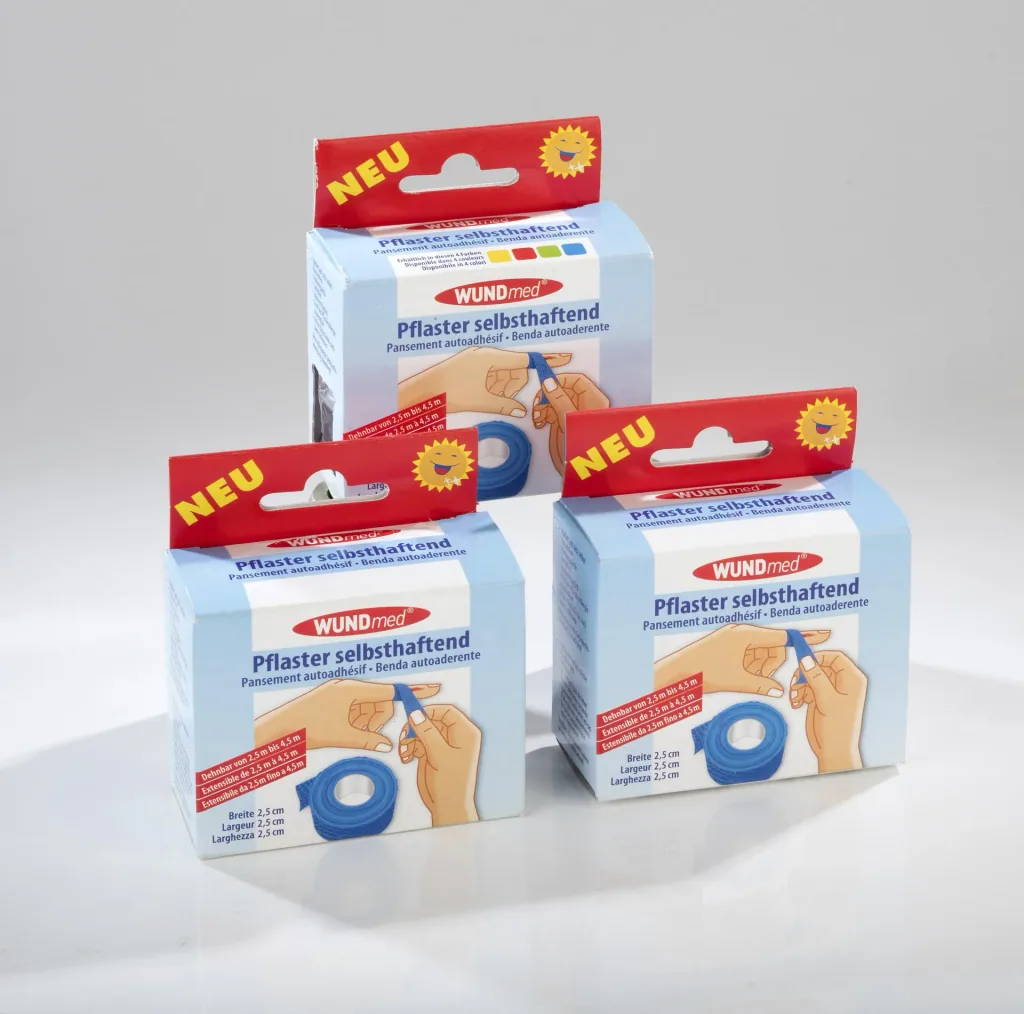 Self-adhesive plasters, set of 3, blue