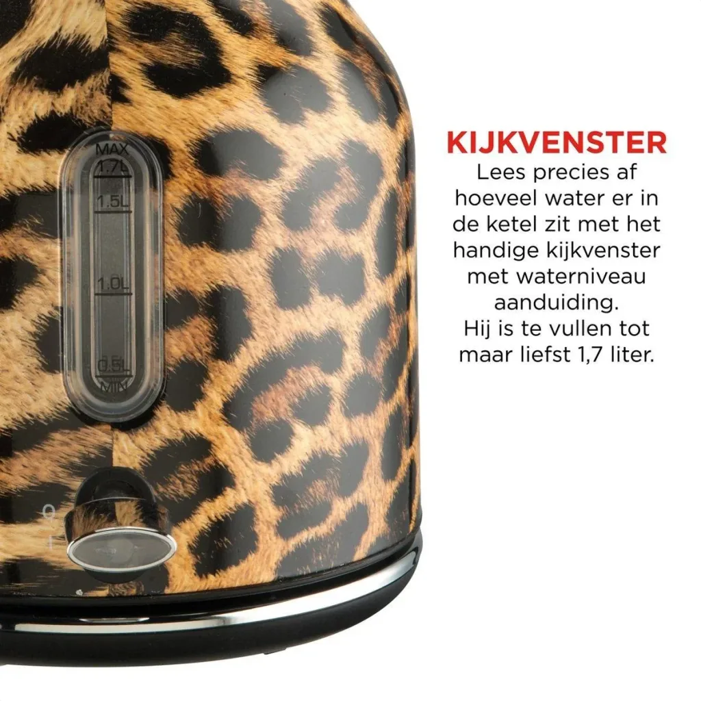 Panther Kettle - Panther Print - 1.7L - Leopard - Retro