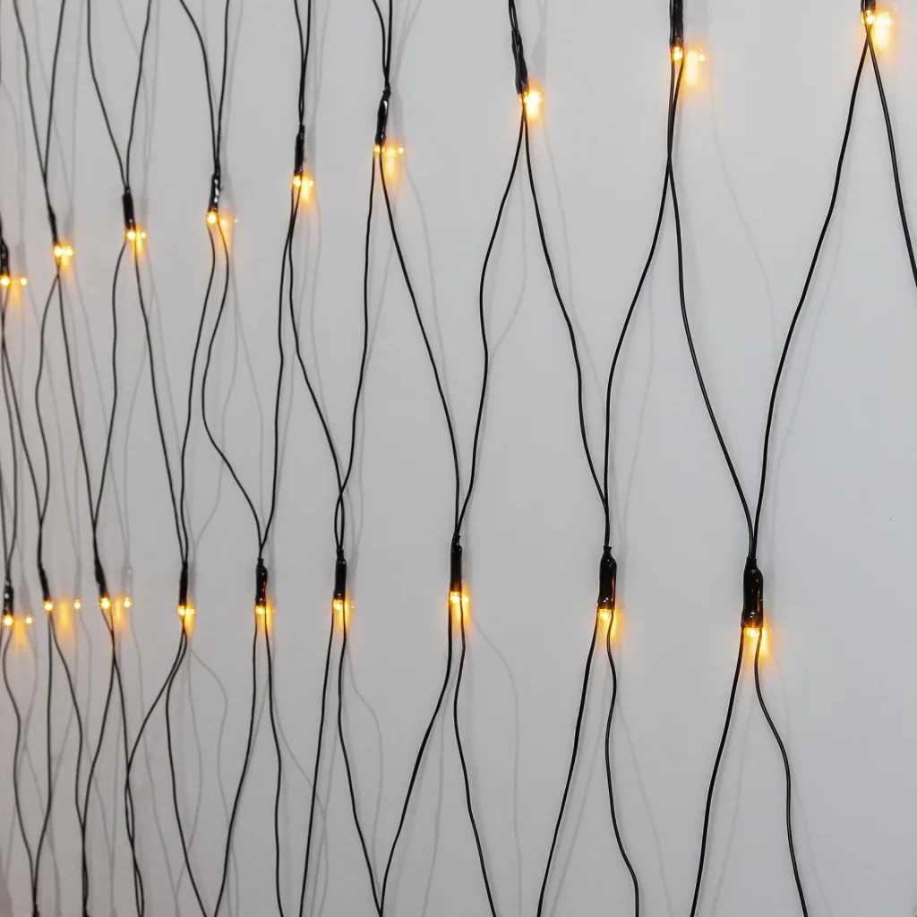 LED light net 2x2 meters, 160 warm white LEDs