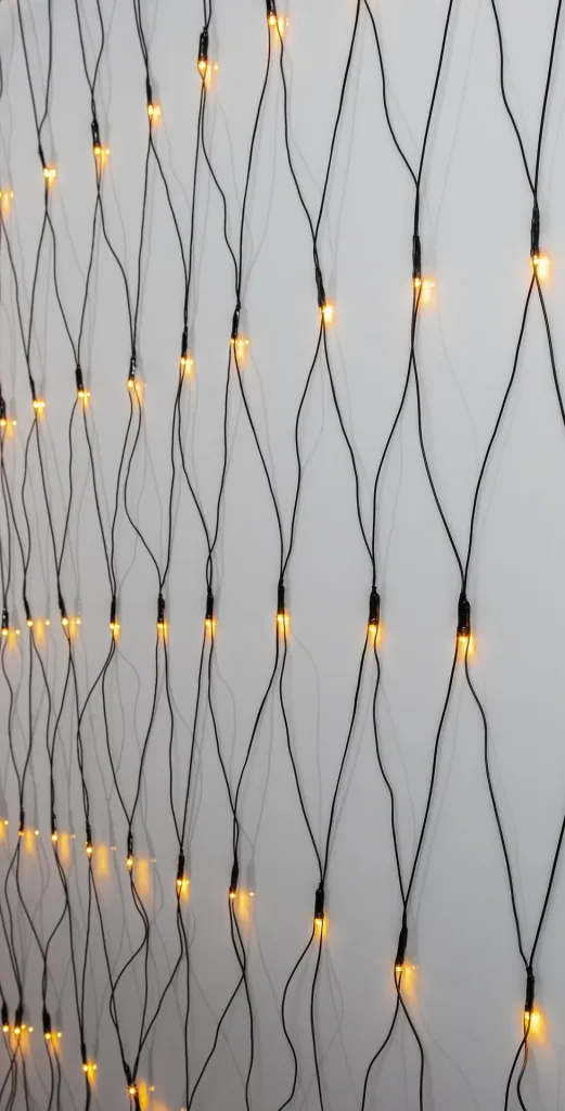 LED light net 2x2 meters, 160 warm white LEDs