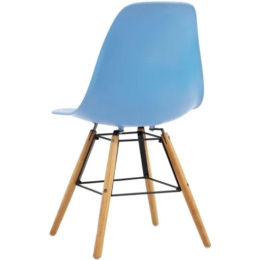 Dining room chairs 4-seater plastic blue