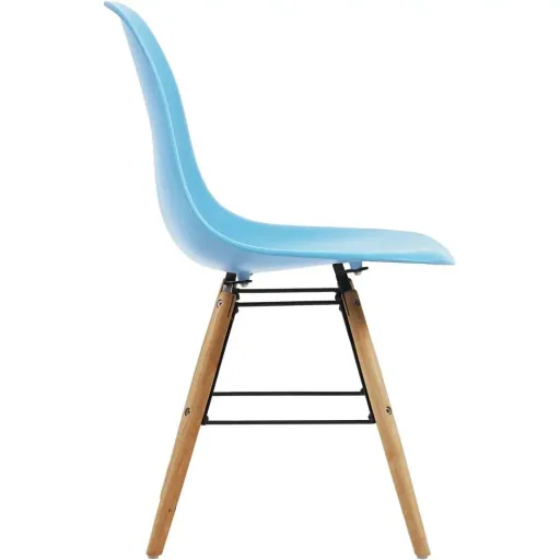 Dining room chairs 4-seater plastic blue