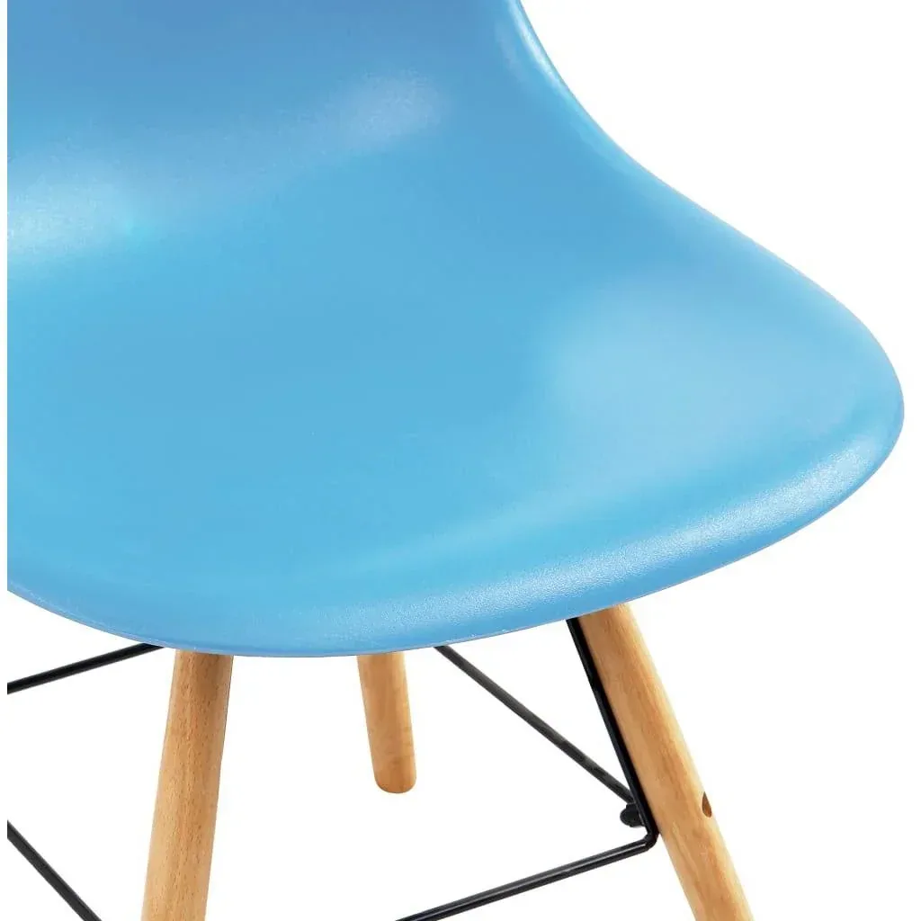 Dining room chairs 4-seater plastic blue