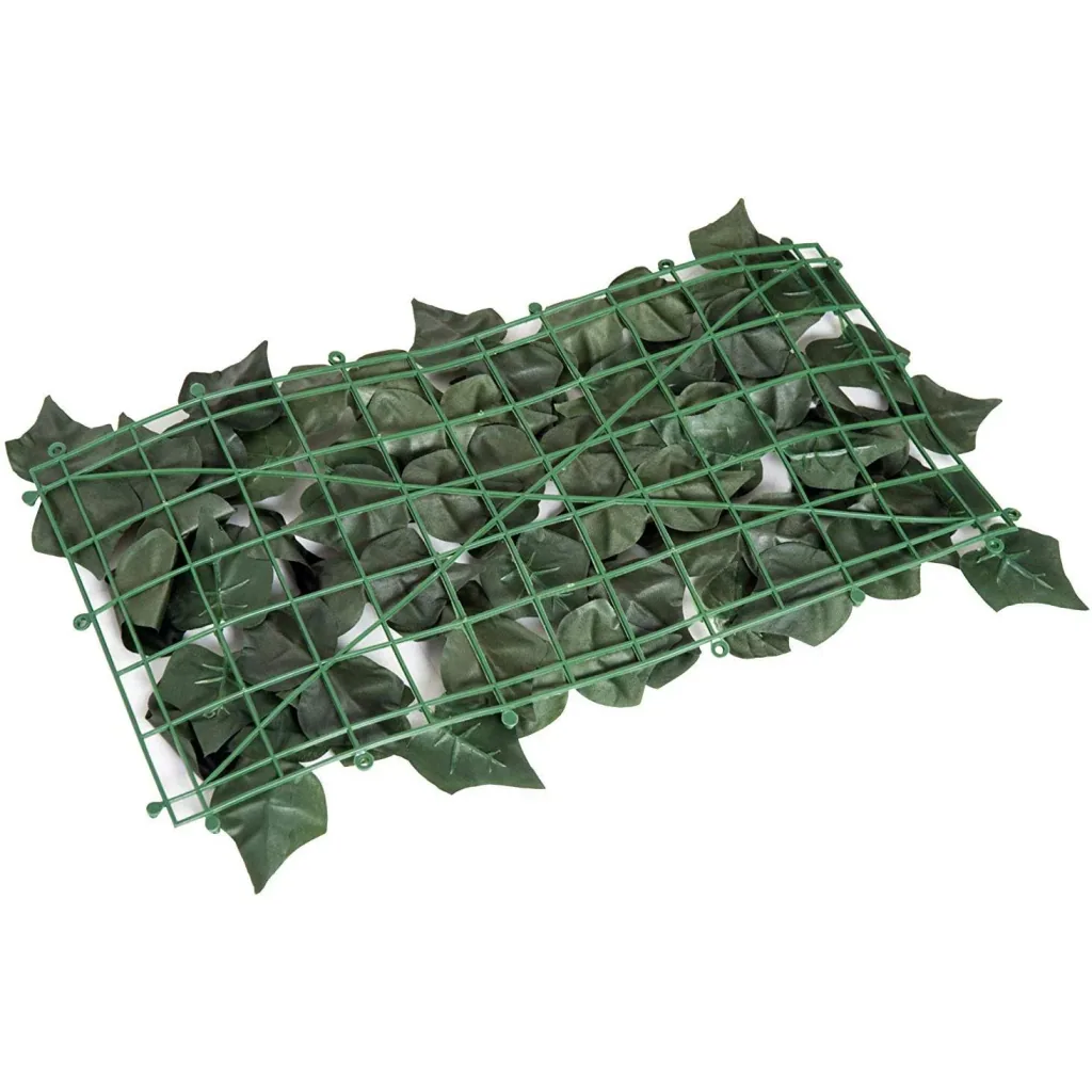 Privacy Screen Artificial Hedge Wall Decoration 1x3m Dark Green