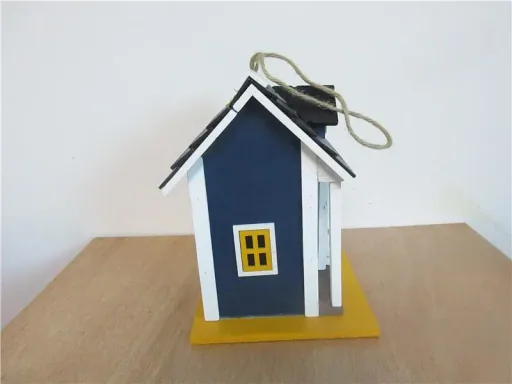 Tit nesting box "Sepp" blue/white