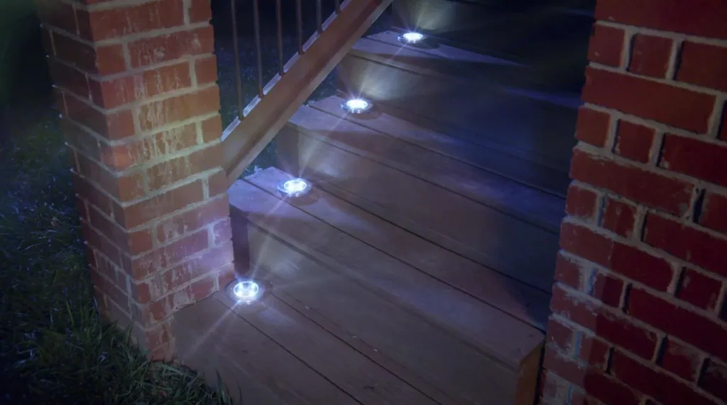 LED Solar Light Disk Lights - 4 pieces
