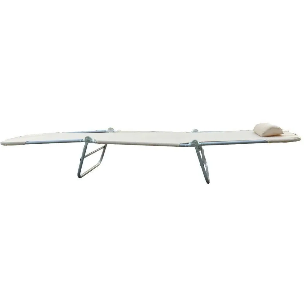Sun lounger cream two-legged lounger