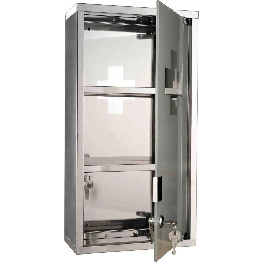 Medicine cabinet medicine cabinet 3 compartments stainless steel