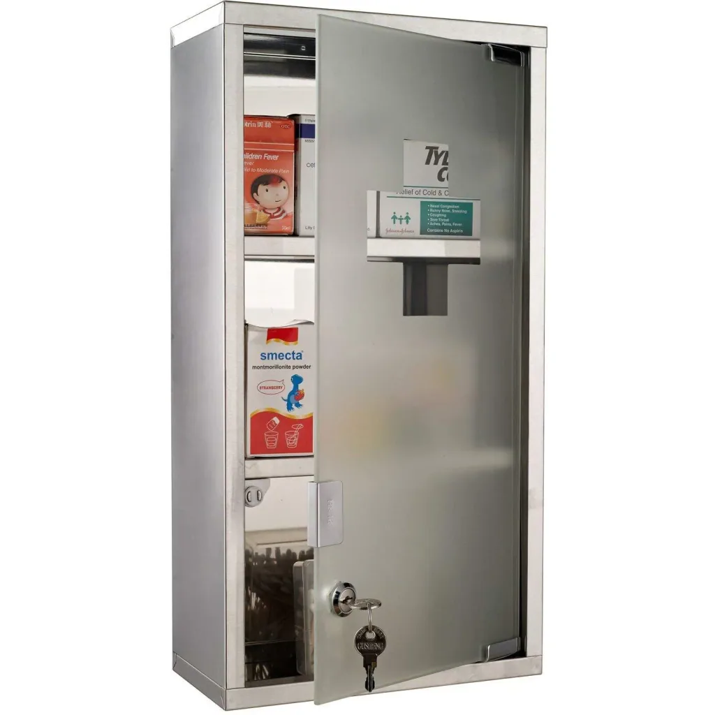 Medicine cabinet medicine cabinet 3 compartments stainless steel