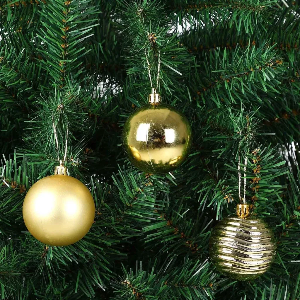 Christmas tree decorations - Christmas tree decorations - gold 66 pieces