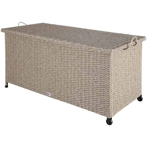 Garden box - storage container cream 122x56x61cm with wheels