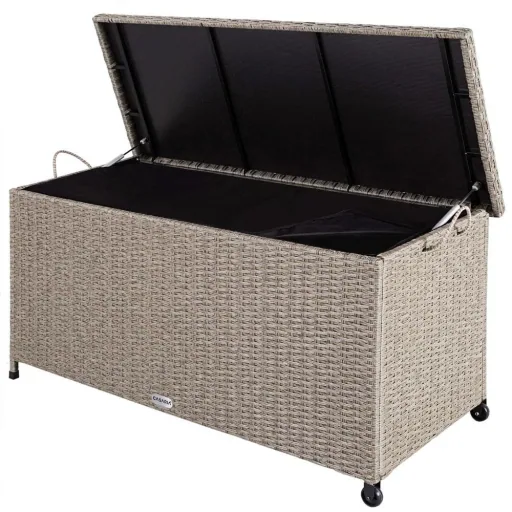 Garden box - storage container cream 122x56x61cm with wheels