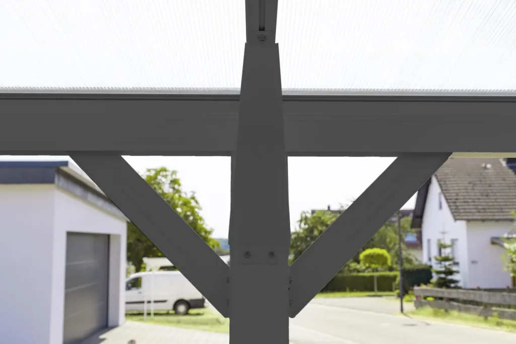 Westmann Carport Helsinki, 305×503×232 cm, Antraciet – Aluminium met polycarbonaat dak