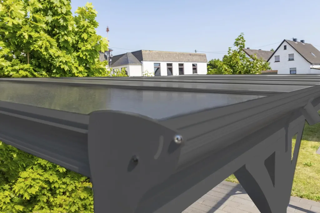 Westmann Carport Helsinki, 305×503×232 cm, Antraciet – Aluminium met polycarbonaat dak