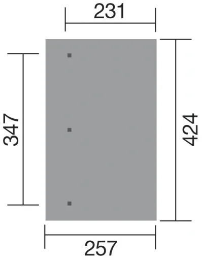 Patio roof "Salsa", size 2, 424 x 257 cm