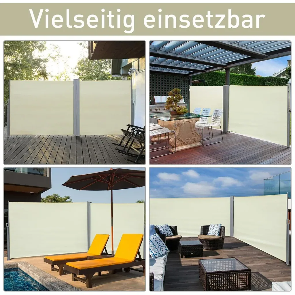 Double side awning 6 x 1.6 m