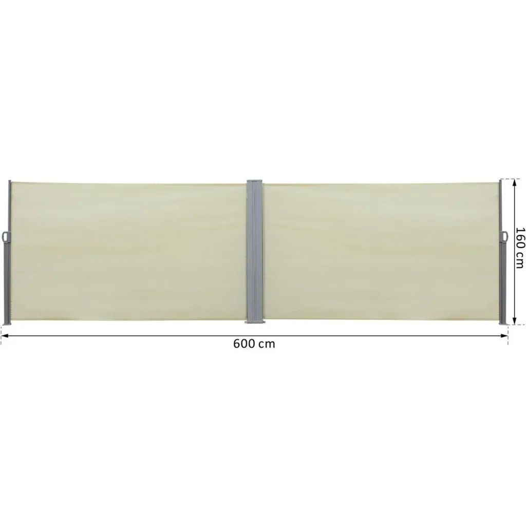 Double side awning 6 x 1.6 m
