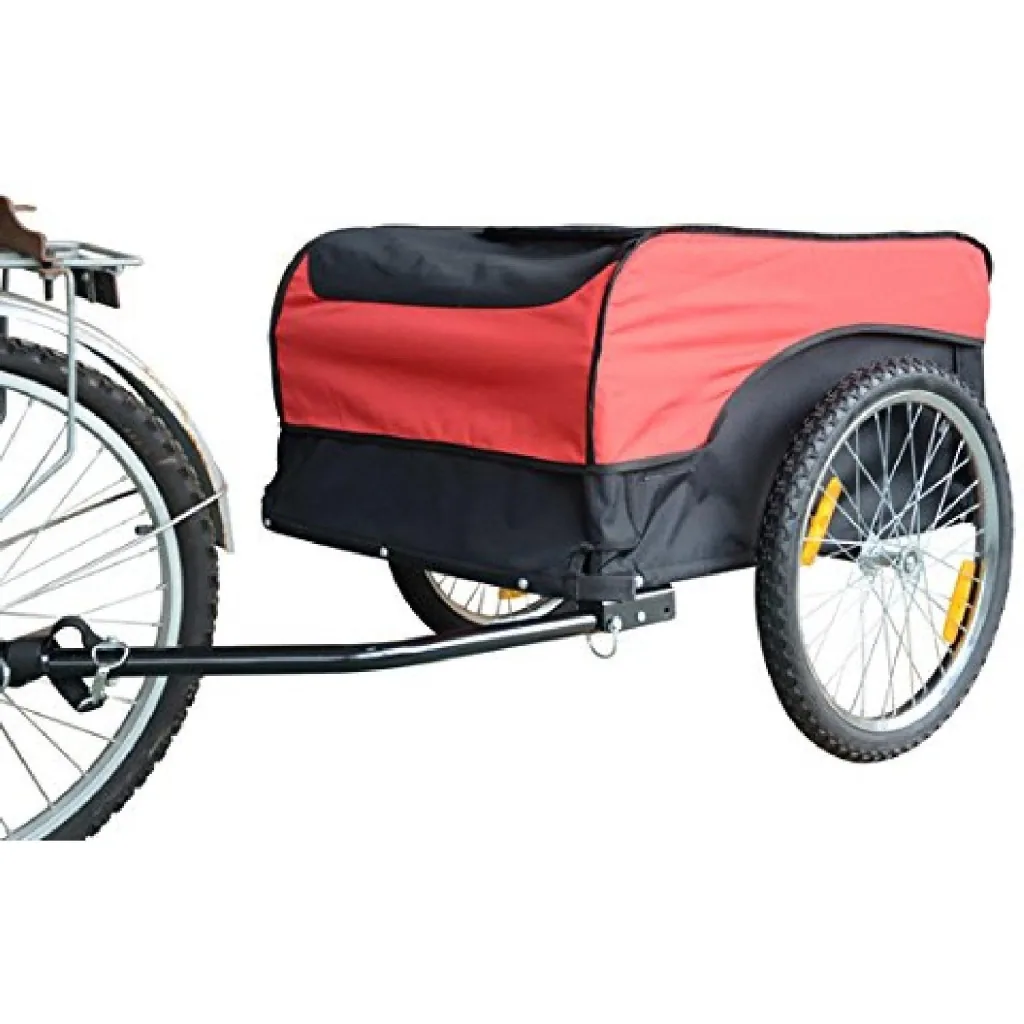 Bicycle trailer cargo trailer red/black
