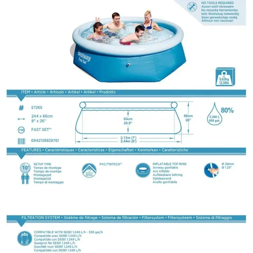 Quick-set pool 244x66 cm