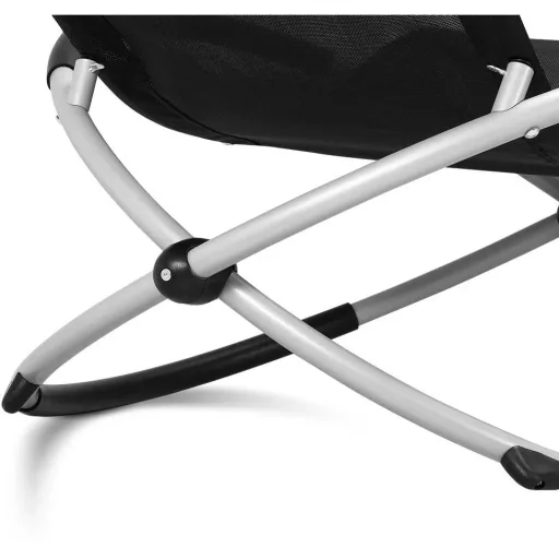 Foldable deck chair black