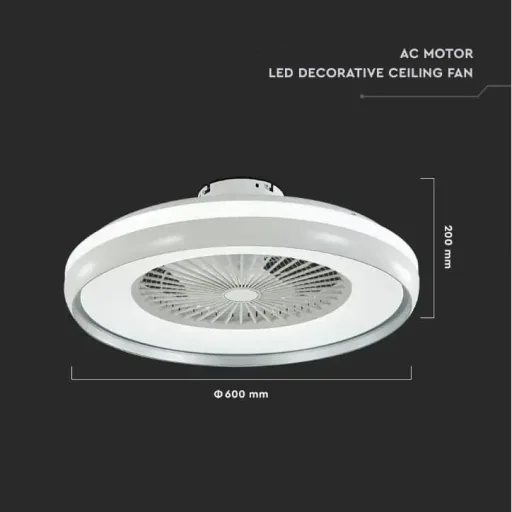 VT-5022 Designer Ceiling Fan with Lighting - CCT - Remote Control