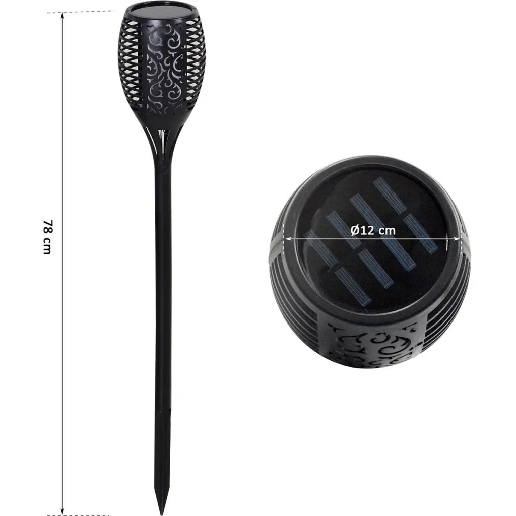 Solar light in a set of 2 black