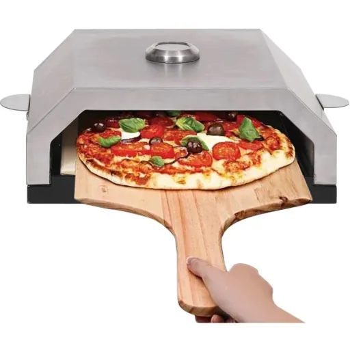 Pizza oven with ceramic stone for gas/charcoal grill