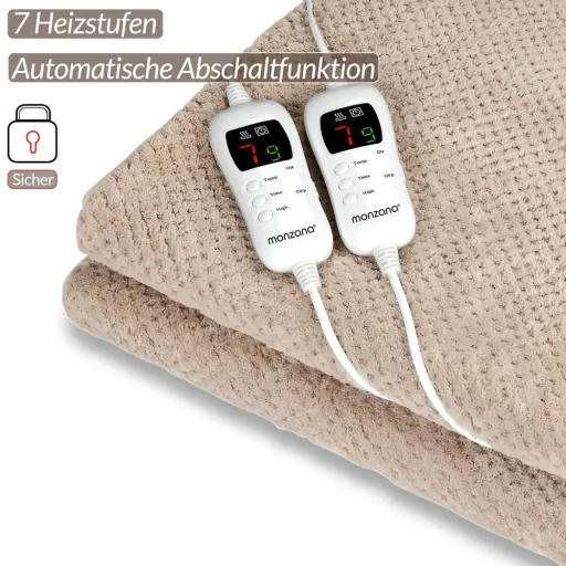 Electric blanket 3-layer comfort, 7 heating levels, off function Double