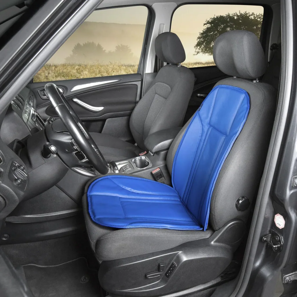 Seat cover made of artificial leather Ravenna blue