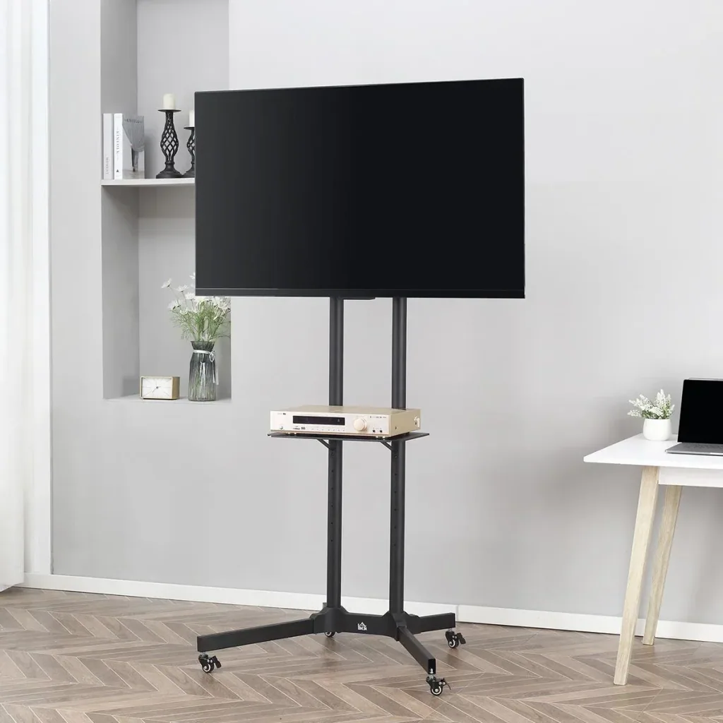 TV stand with wheels 85.5 cm x 73 cm x 170 cm
