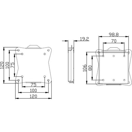 TV wall mount fixed 13 - 27 " 30 kg