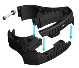 Maneuvering handle for support wheel, Ø 60 mm