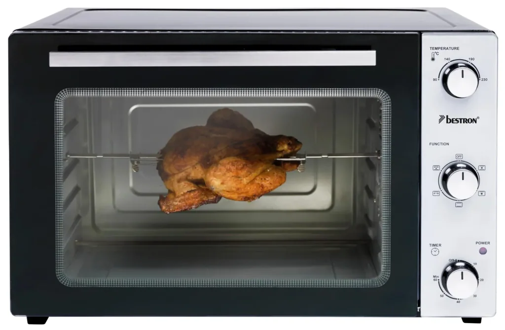 Grill oven with rotisserie, convection function, 55 liters, 2000 watts