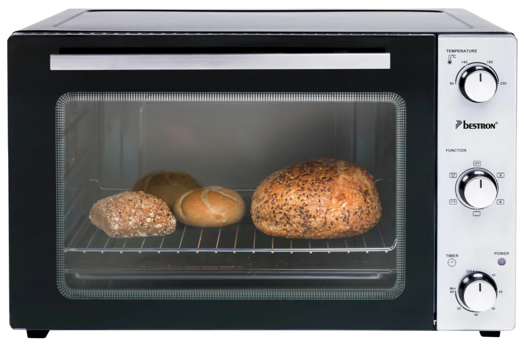 Grill oven with rotisserie, convection function, 55 liters, 2000 watts