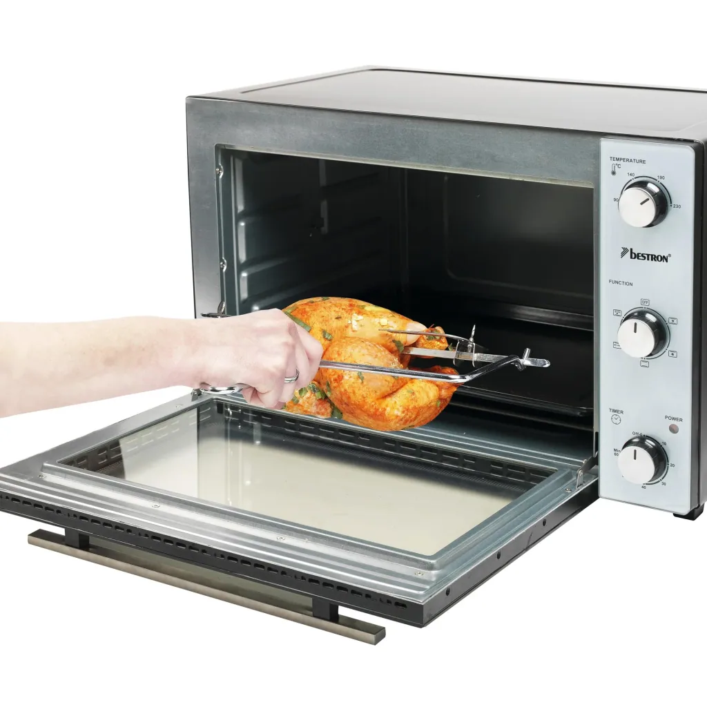 Grill oven with rotisserie, convection function, 55 liters, 2000 watts