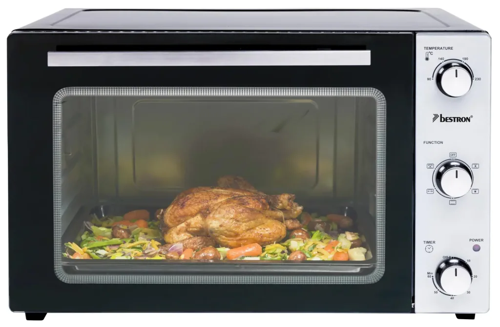 Grill oven with rotisserie, convection function, 55 liters, 2000 watts