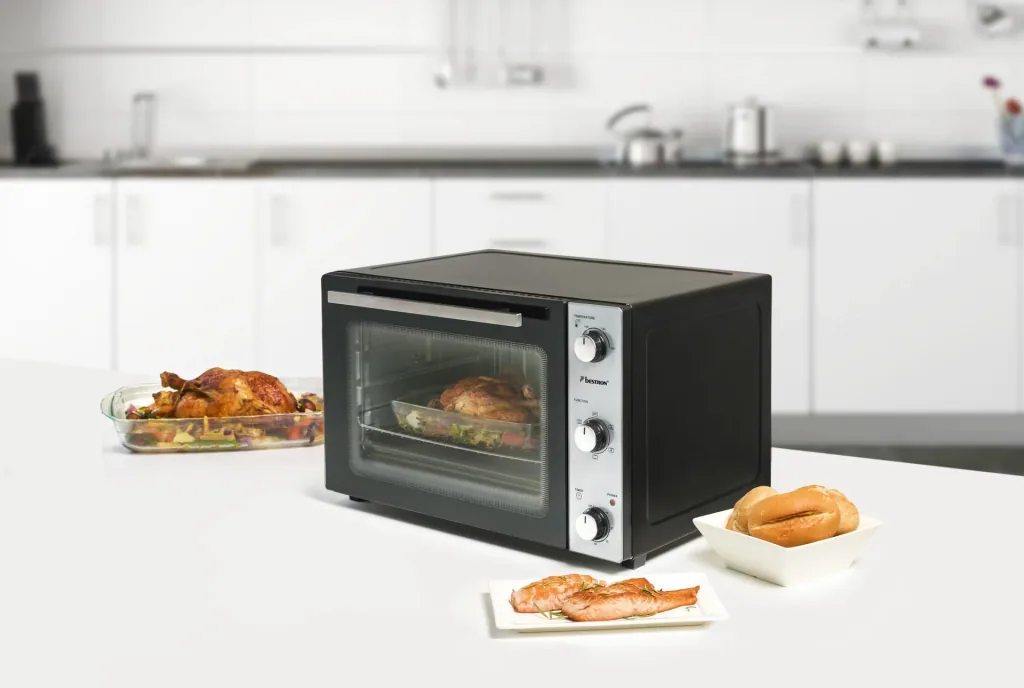 Grill oven with rotisserie, convection function, 55 liters, 2000 watts