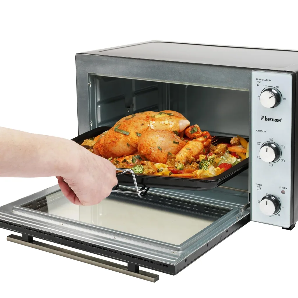 Grill oven with rotisserie, convection function, 55 liters, 2000 watts