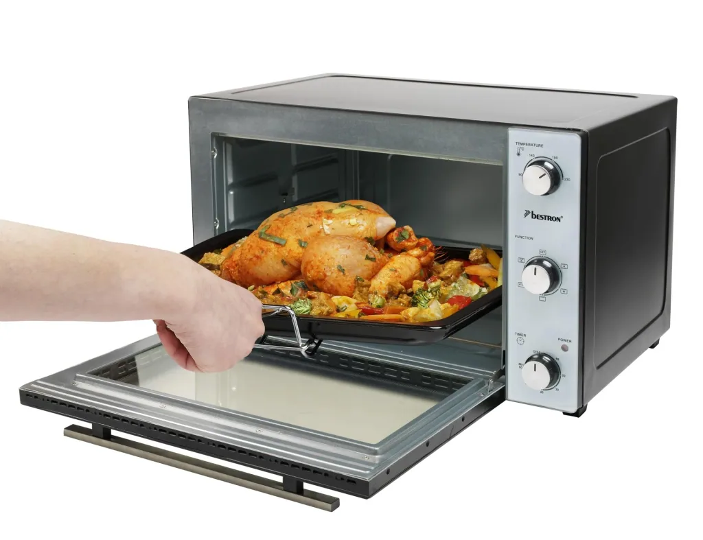 Grill oven with rotisserie, convection function, 55 liters, 2000 watts