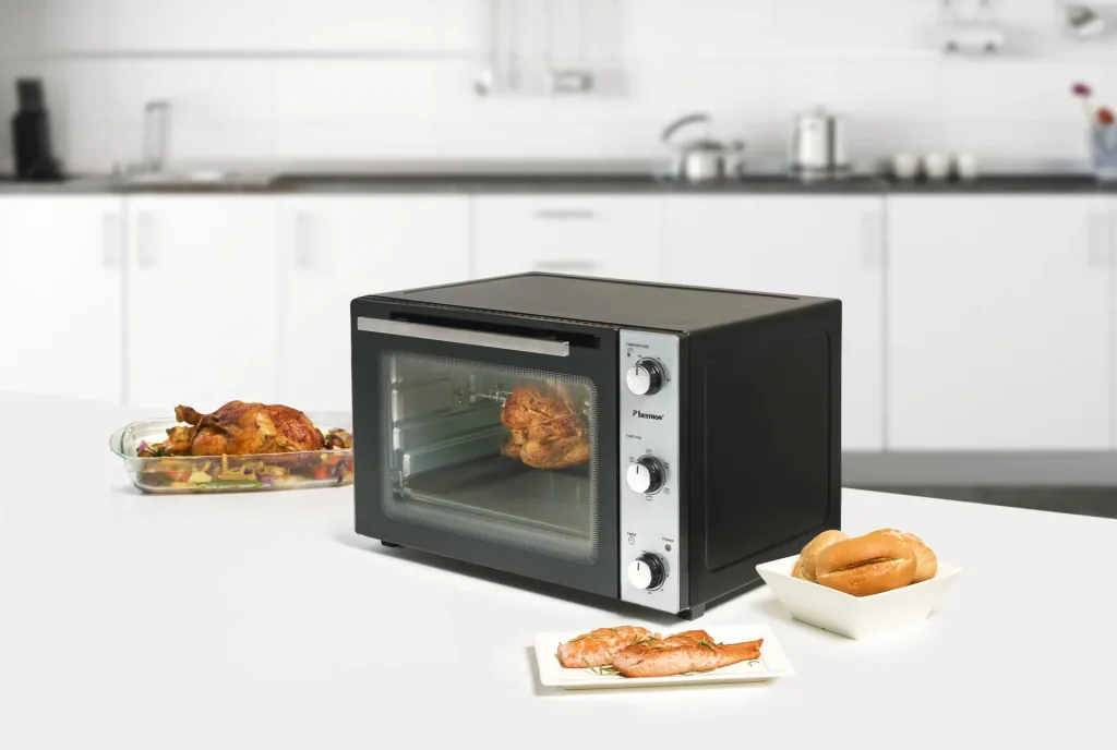Grill oven with rotisserie, convection function, 55 liters, 2000 watts