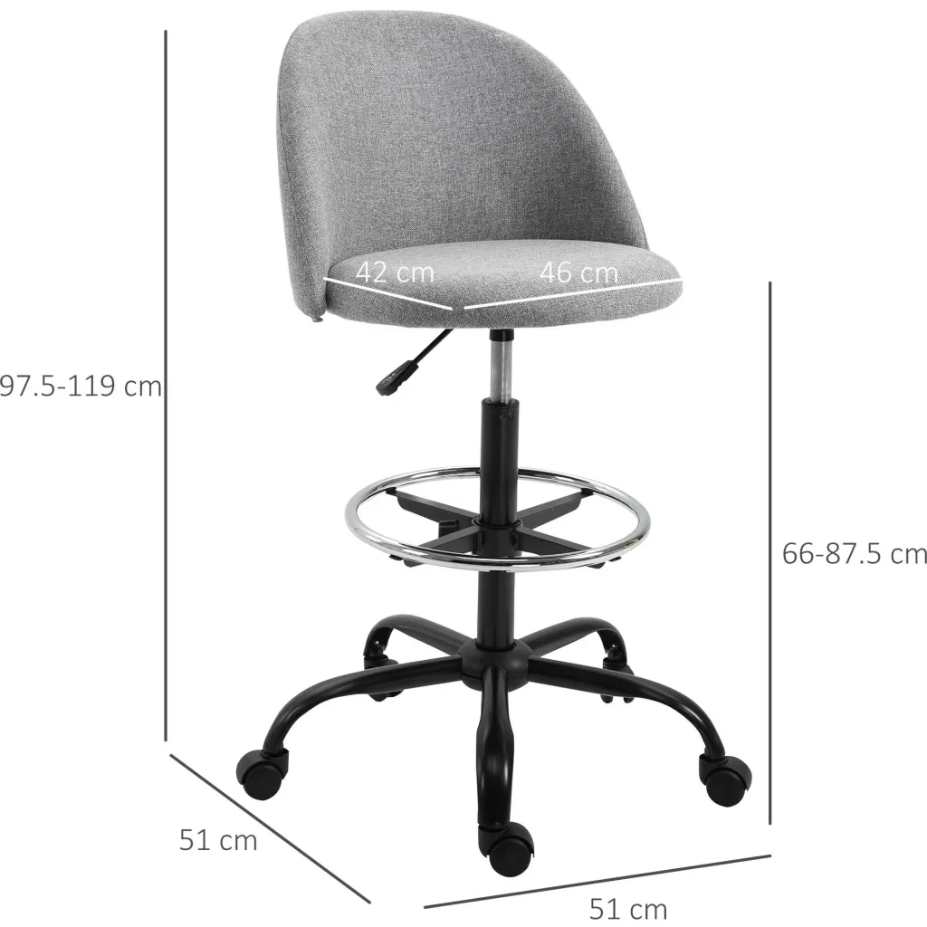 Desk stool, grey