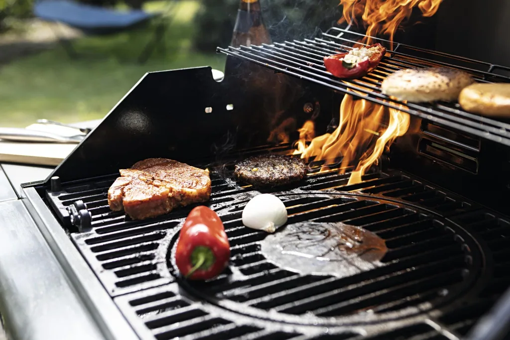 Gas & charcoal grill, Triton 4.1 coaL, 4 adjustable burners