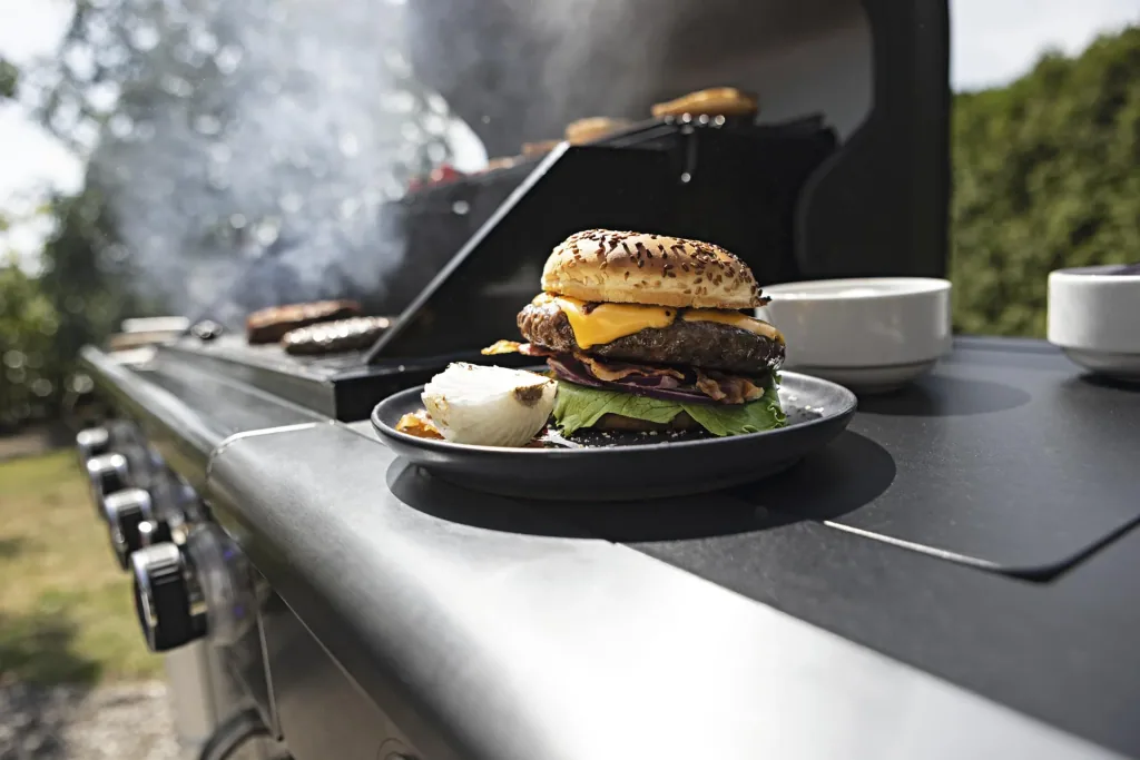 Gas & charcoal grill, Triton 4.1 coaL, 4 adjustable burners