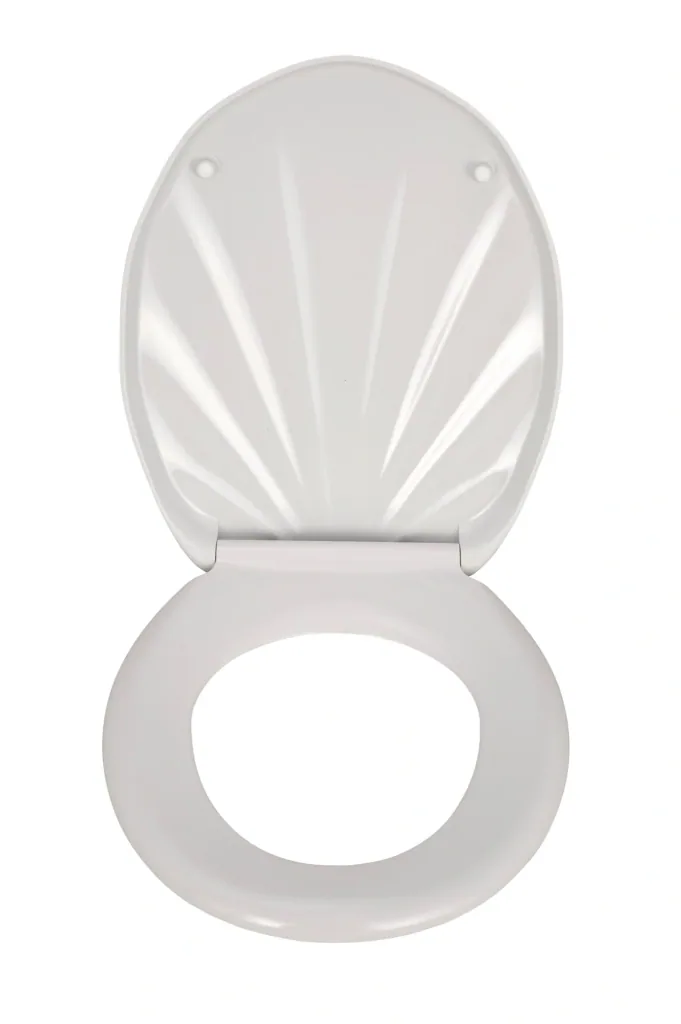 Premium toilet seat "Shell" with soft-close mechanism, white